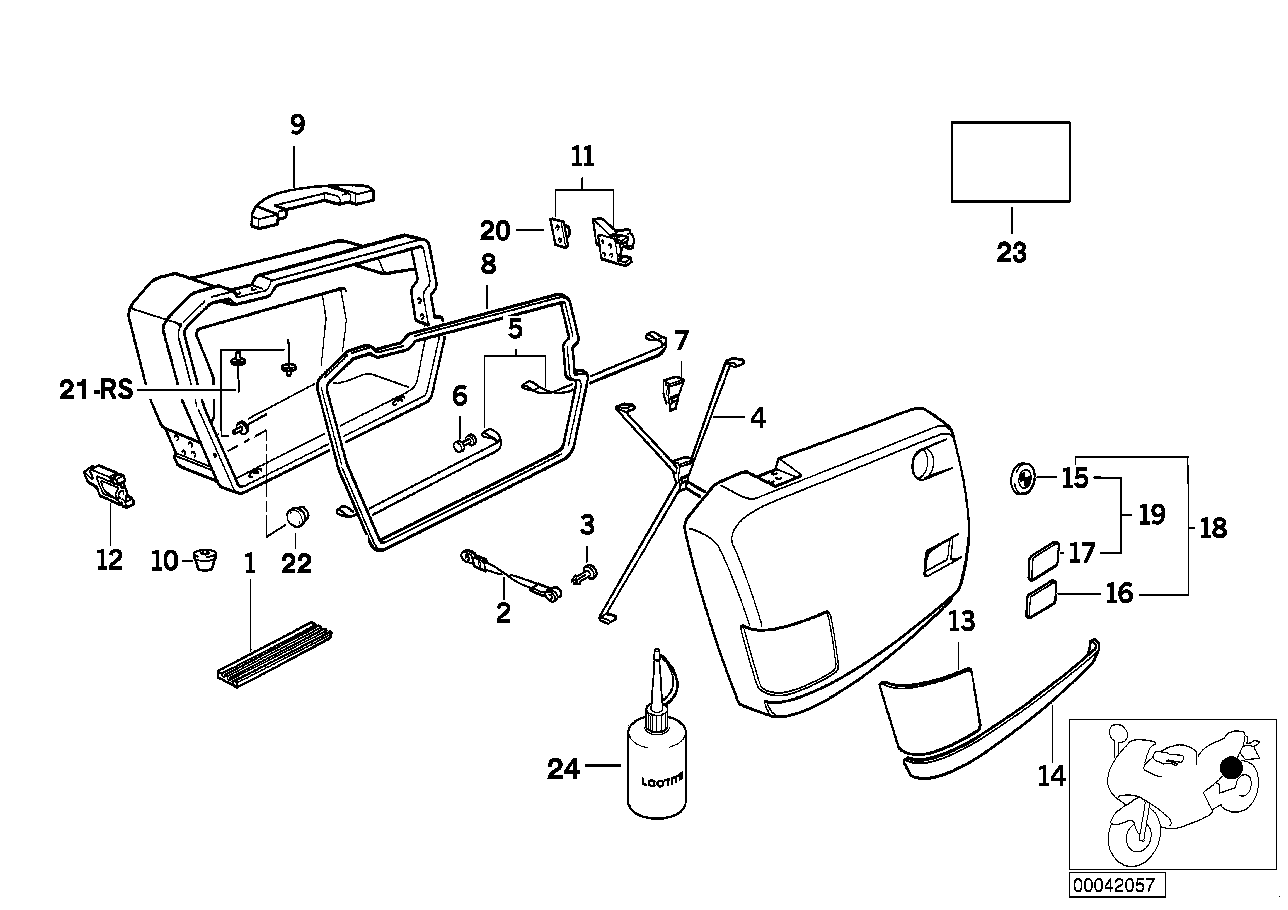 Integral case single parts