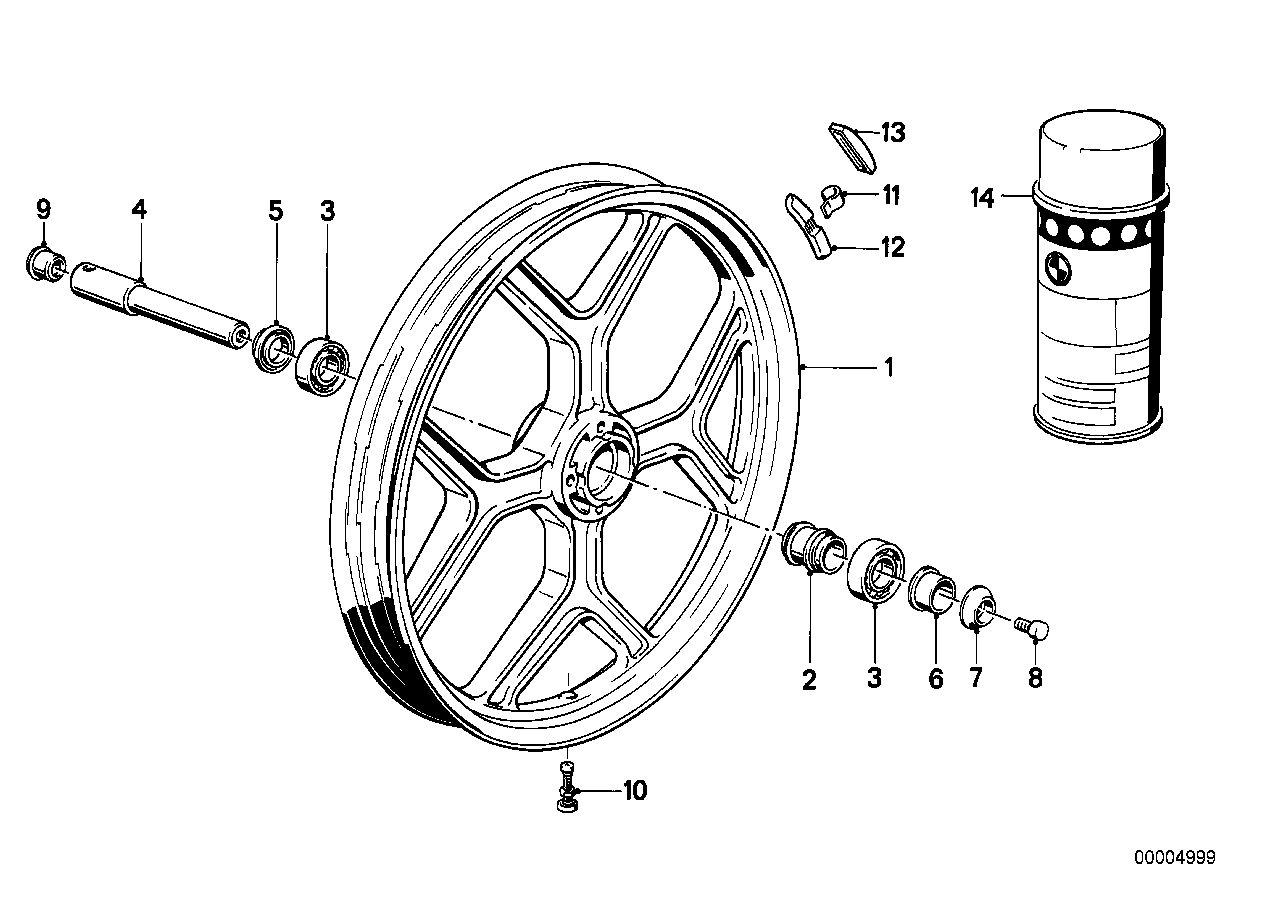 Cast rim, front