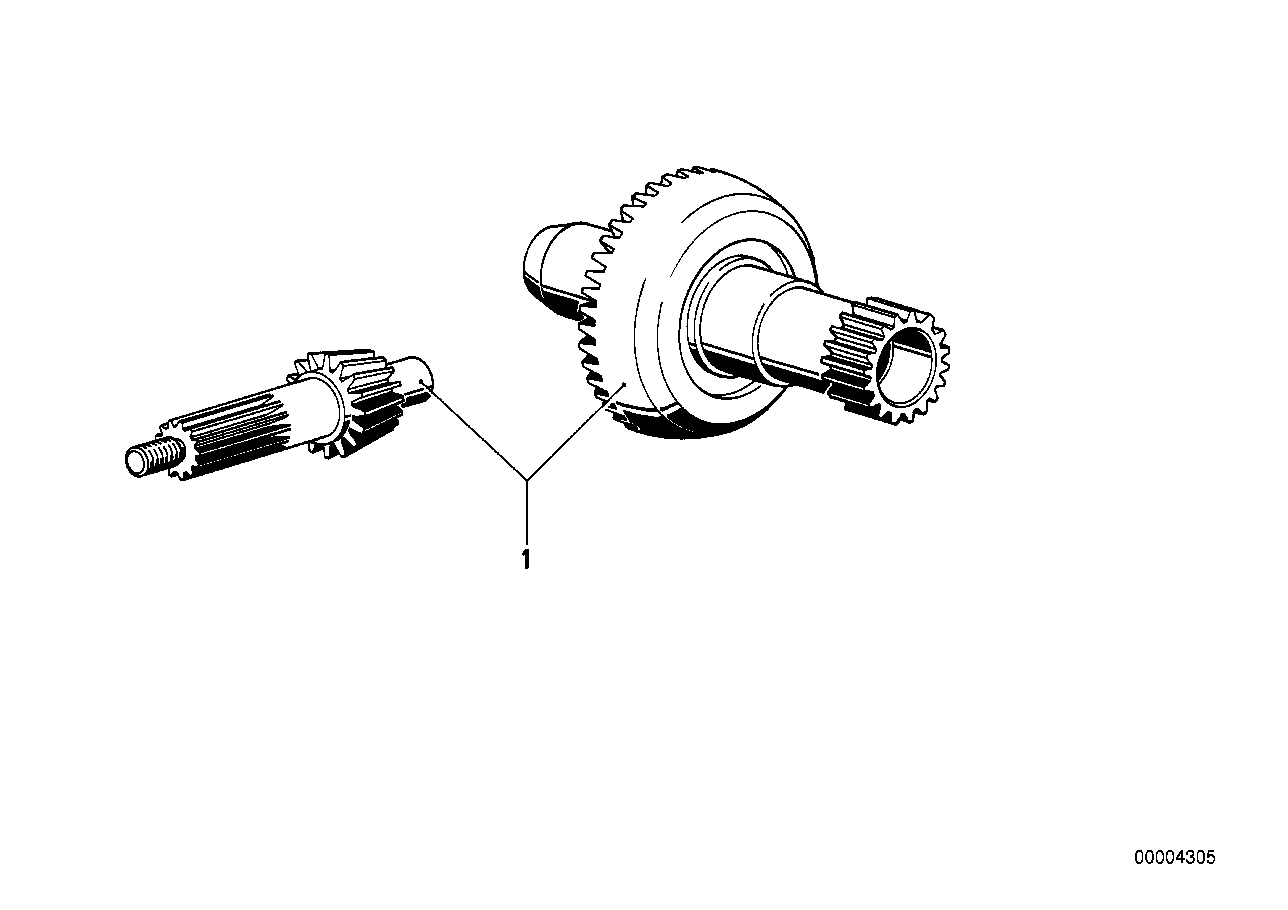 Differential-crown wheel set