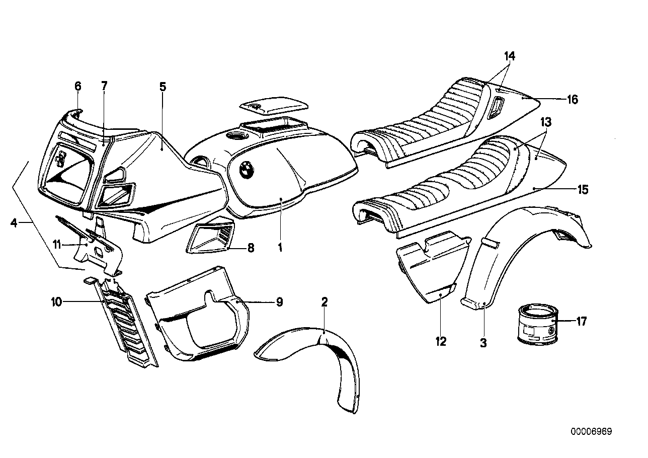 Paint parts. Дефлектор фары BMW r100. 46 63 7661153 BMW. Номер детали МАИ.