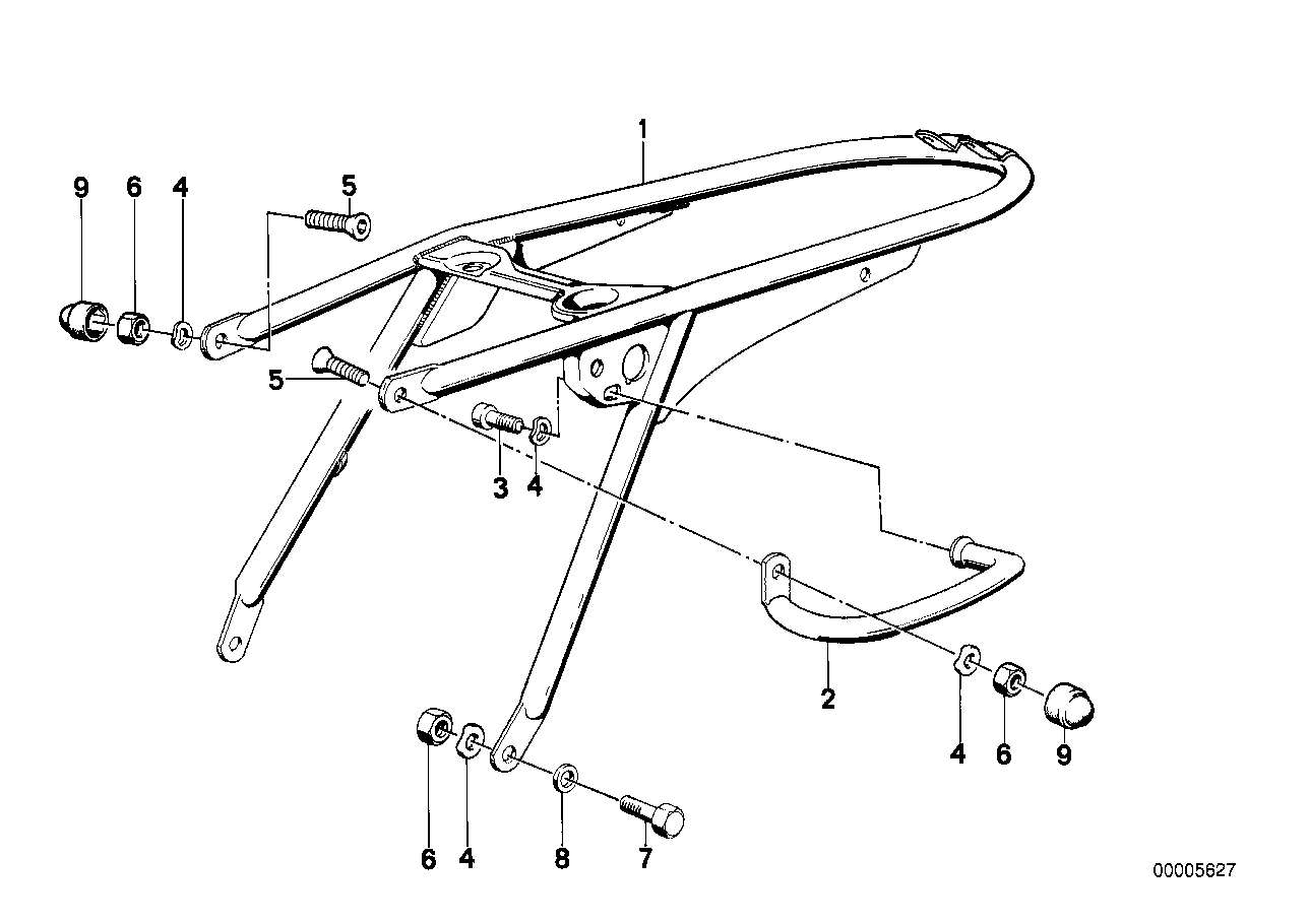 Rear frame