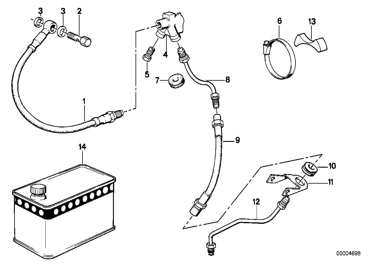 Front brake-brake pipe