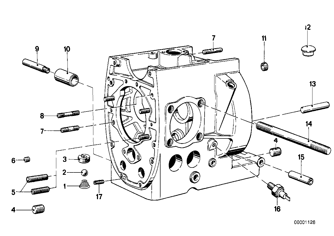 Engine housing mounting parts