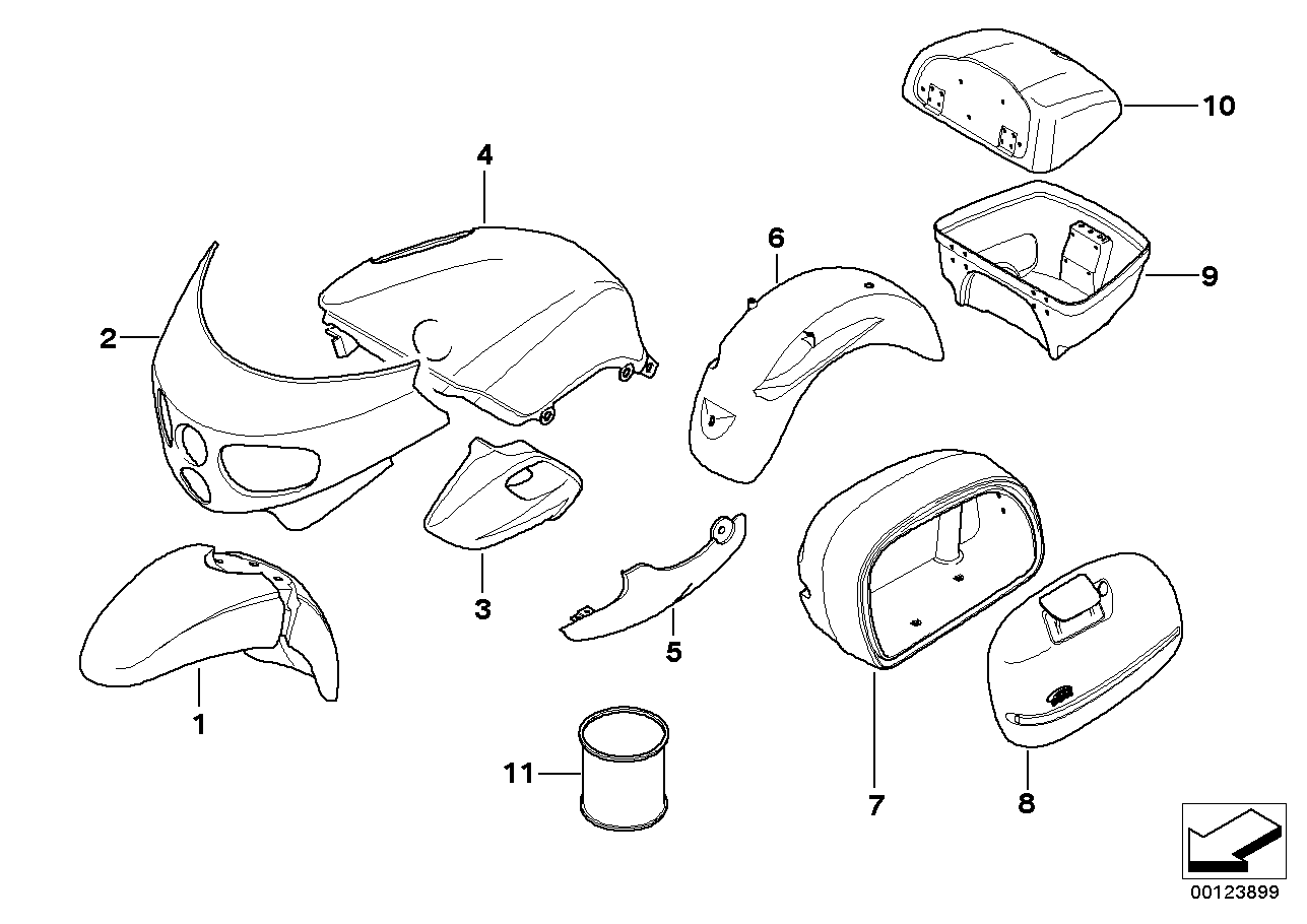 Paint parts. BMW 46 71 7 671 264.