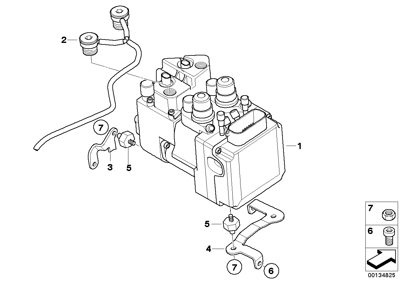 Pressure modulator integral abs