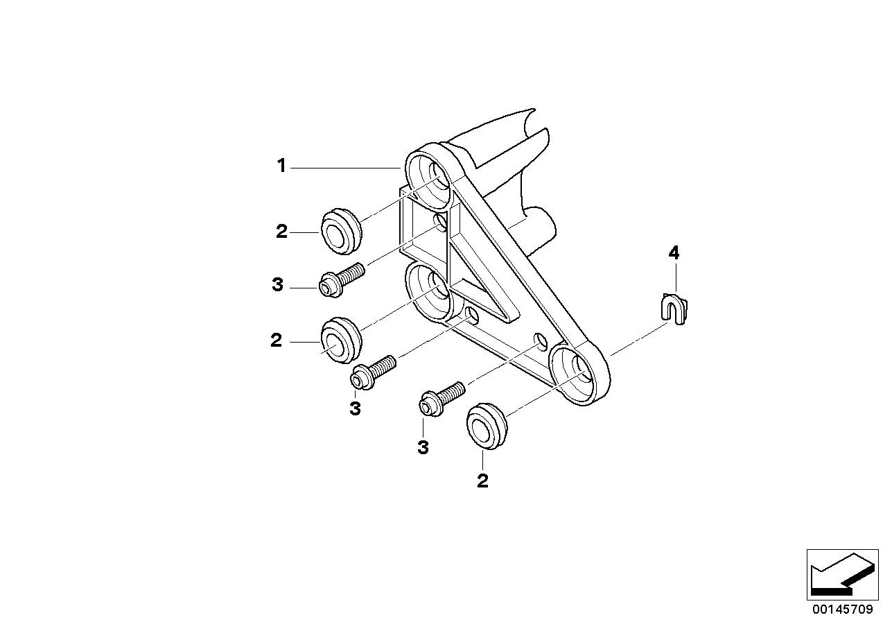 Bracket f instrument cluster