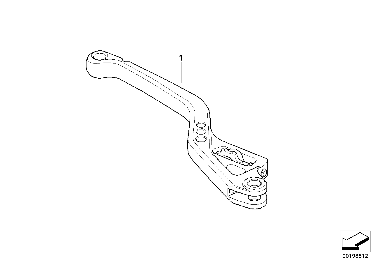 Hand lever, machined