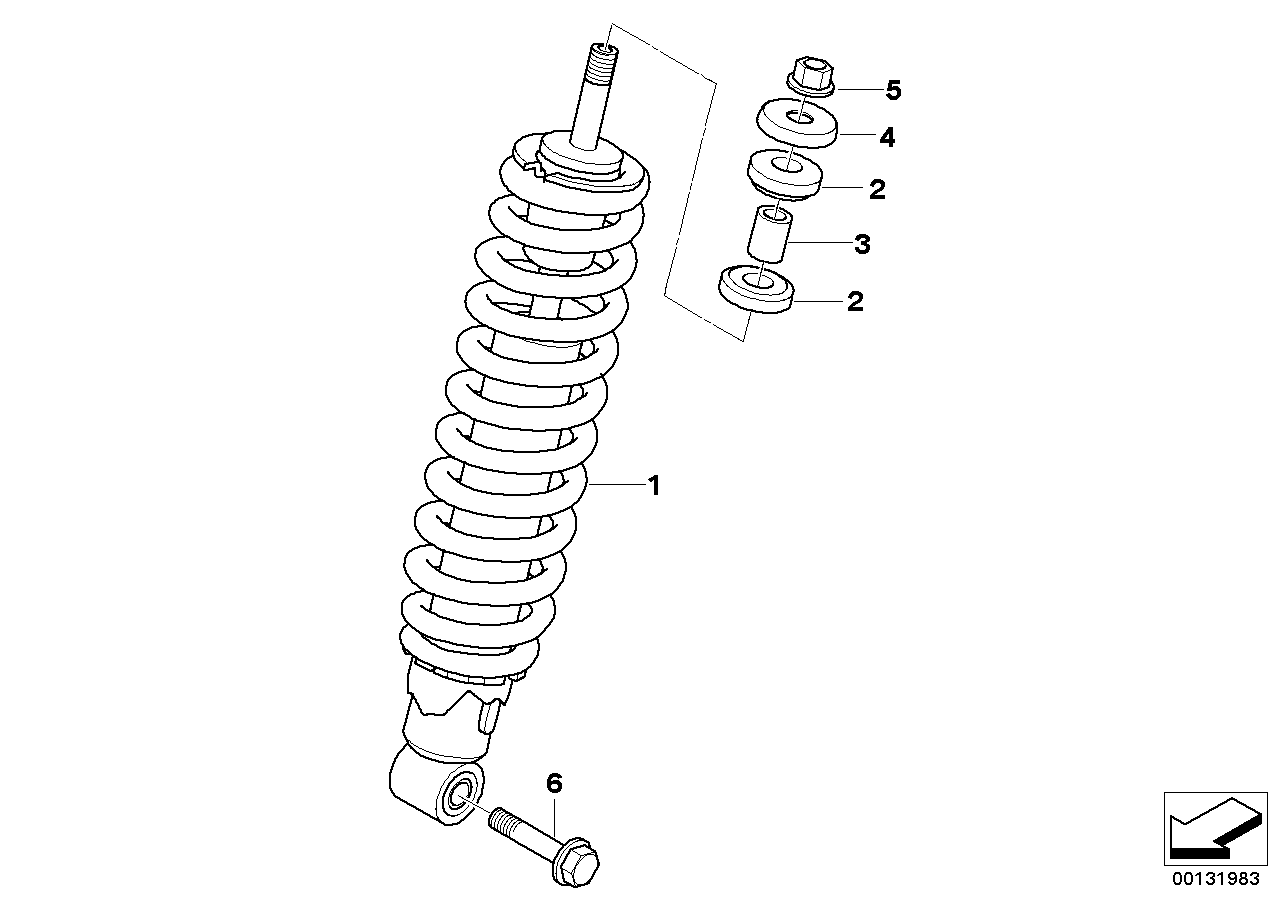 Front spring strut