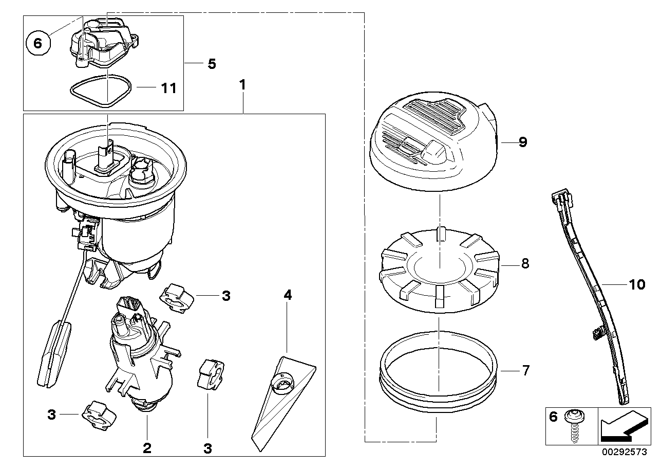 Fuel pump and fuel level sensor