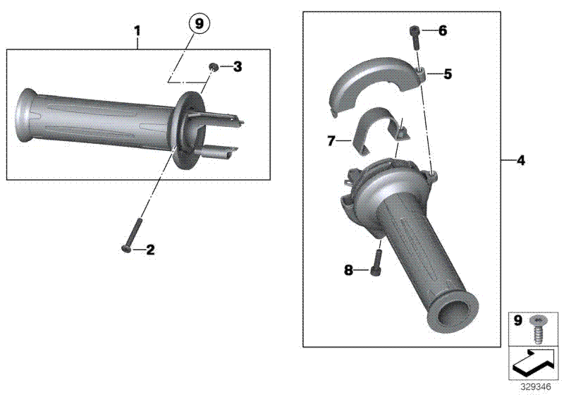 Handlebar grip, heated