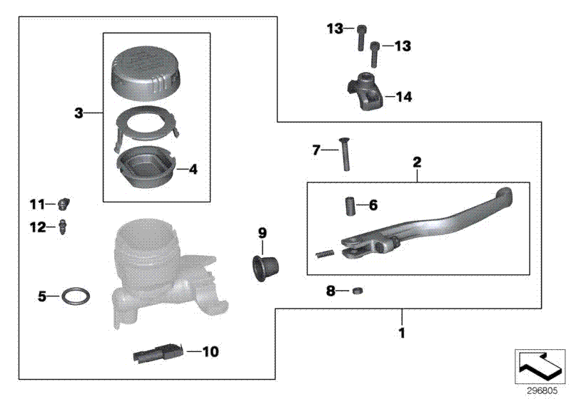 Handbrake lever