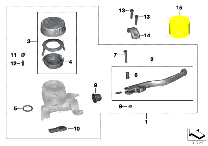 Handbrake lever