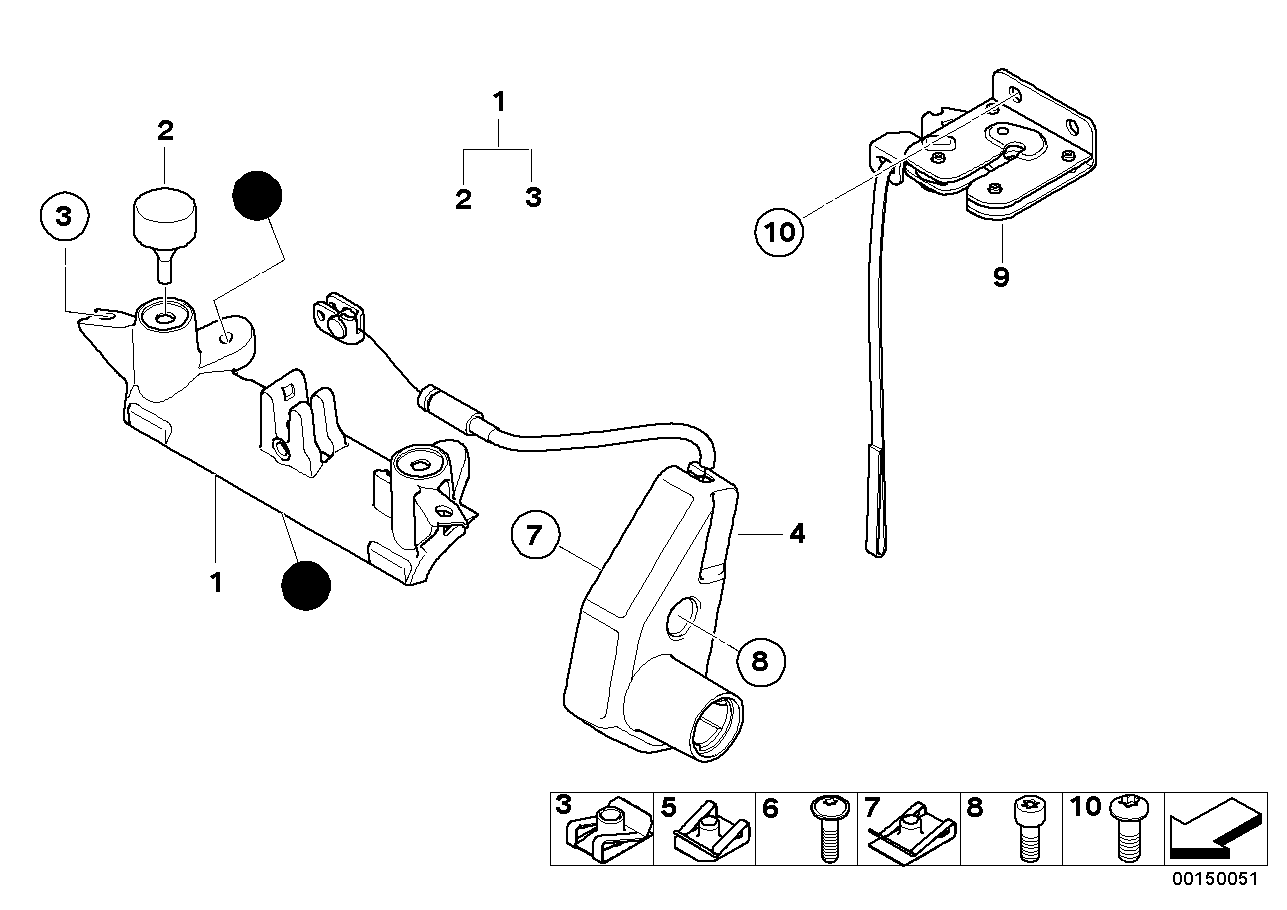 Mounting parts for bench seat