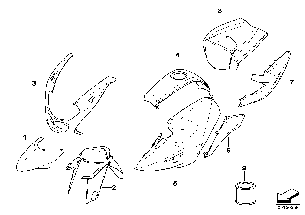 Painted parts 954 weissalu 3 met