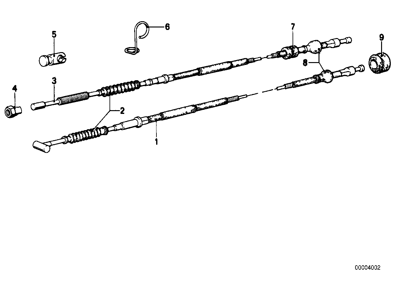 Clutch cable_brake cable assembly