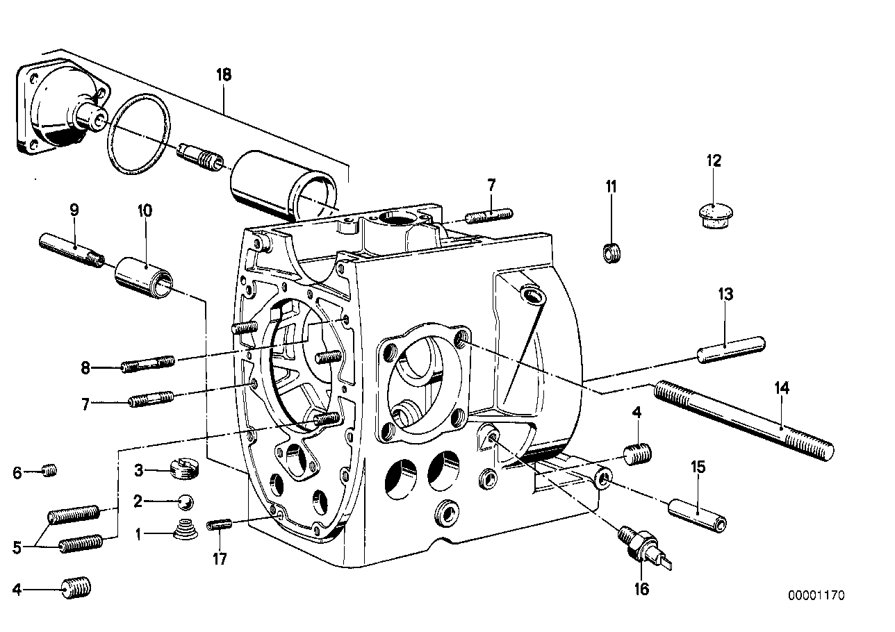 Engine housing mounting parts