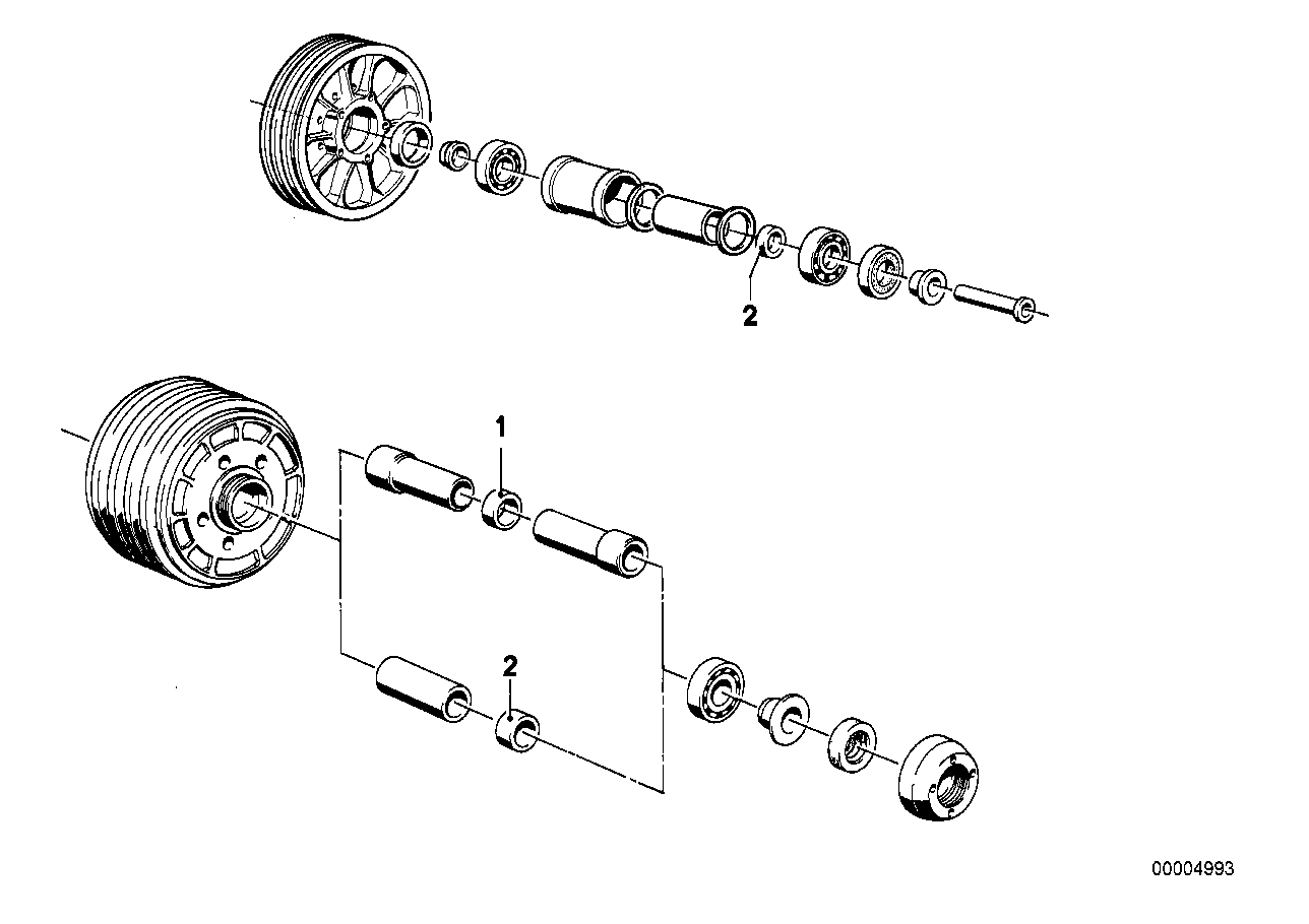 Spoke wheel-shim