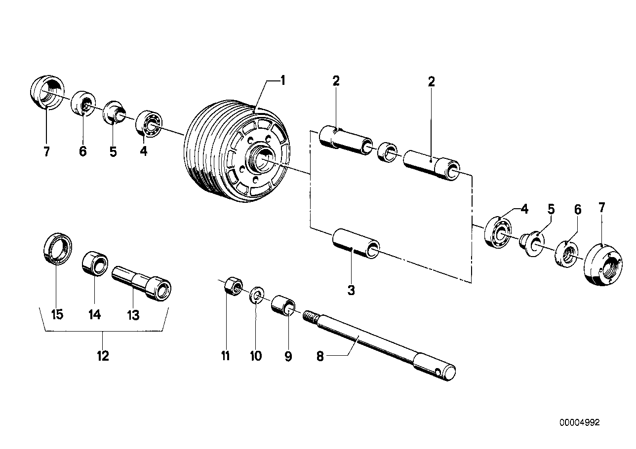 Spoke wheel-wheel hub_dial shaft