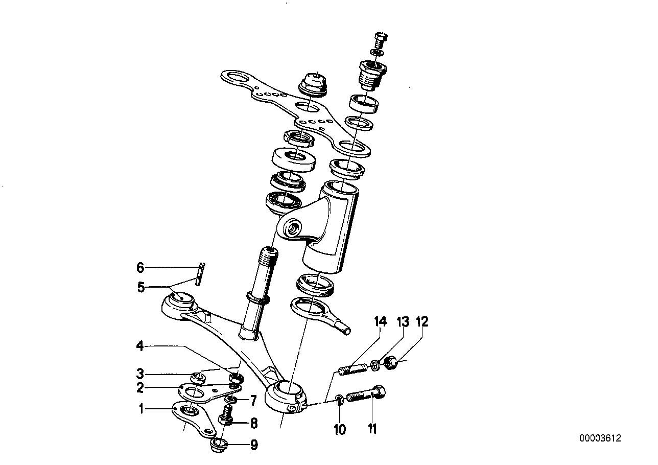 Lower fork cross brace