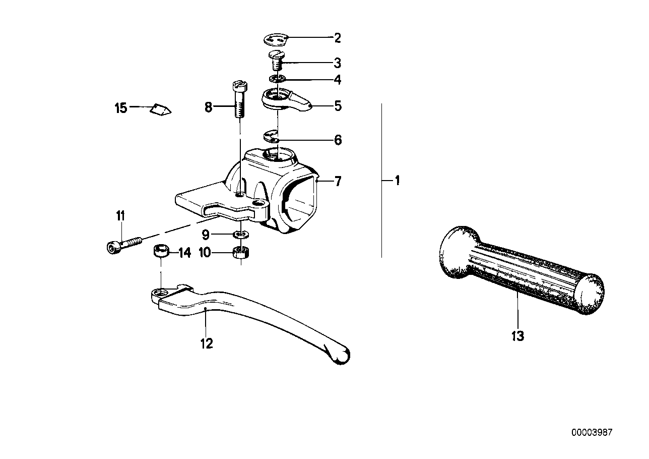 Handle unit left