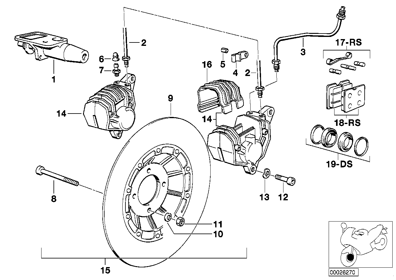 Retrofit kit, double disc brake