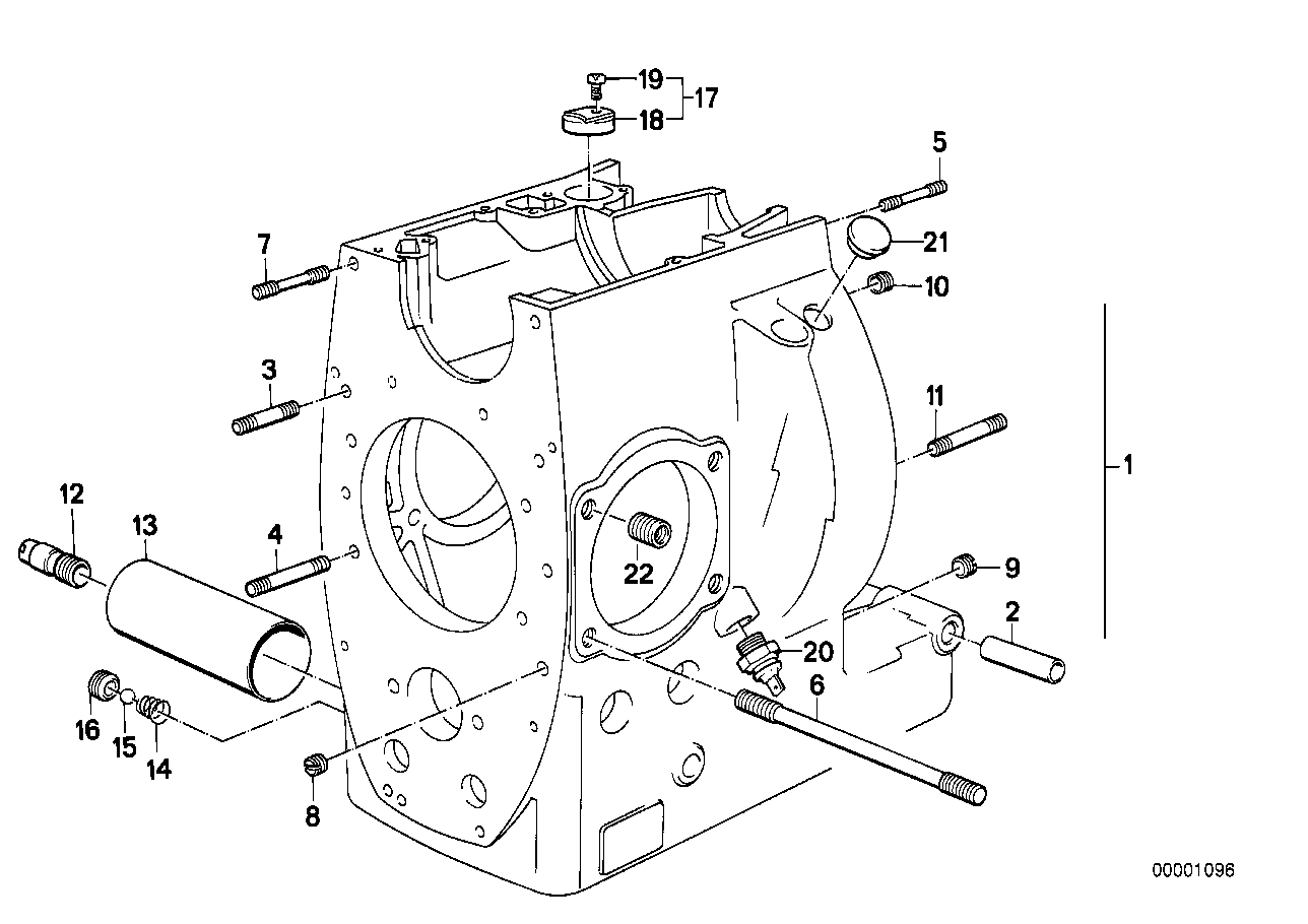 Engine housing mounting parts