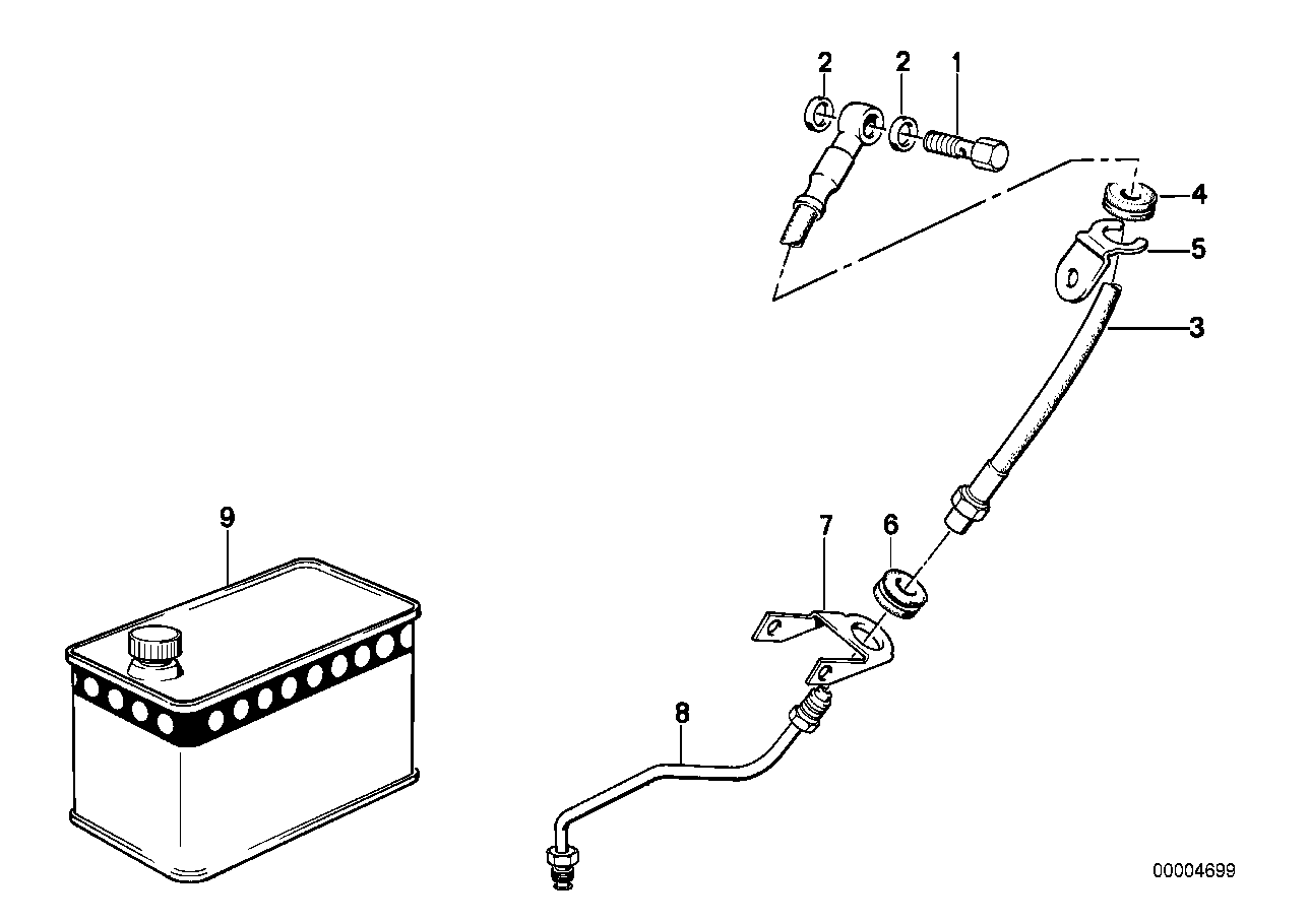 Front brake-brake pipe
