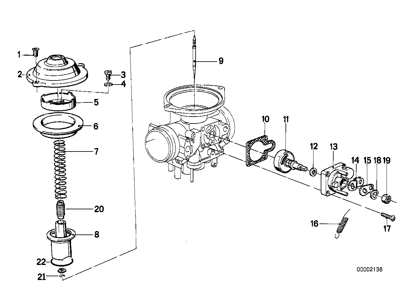 Carburetor cap_piston_starter housing