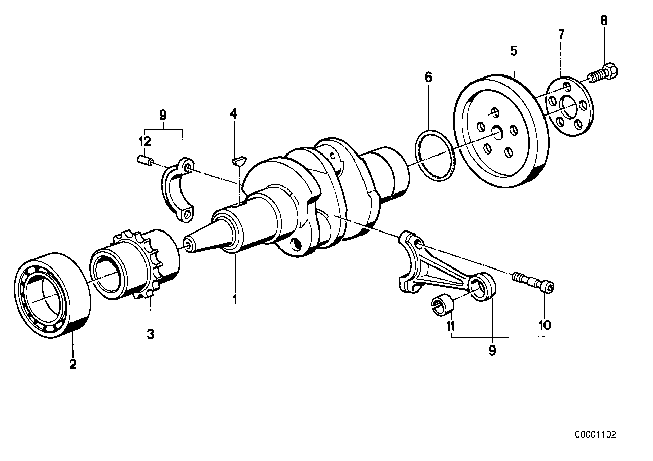 Crankshaft_connecting rod_mounting parts