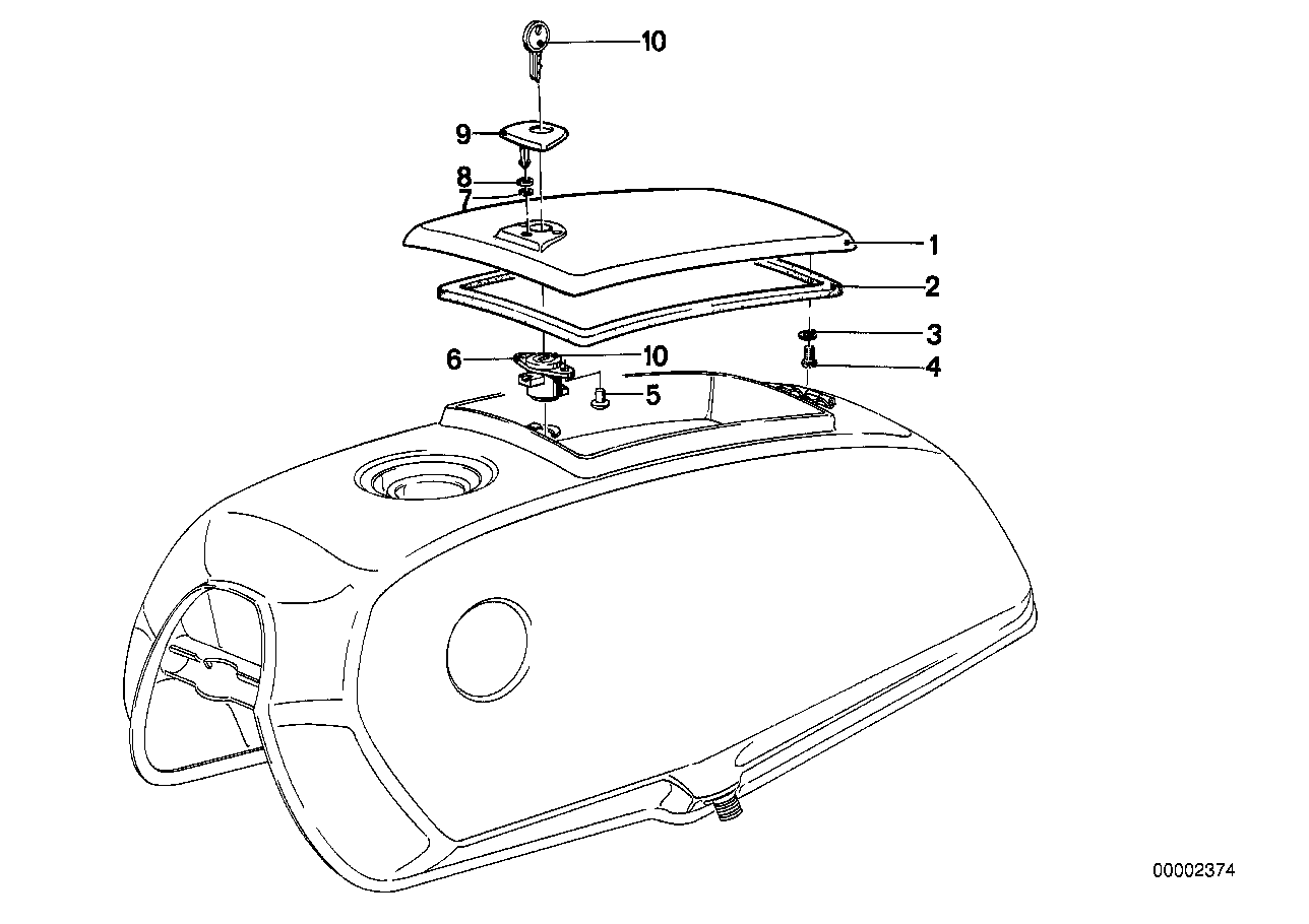 Fuel tank-tool container