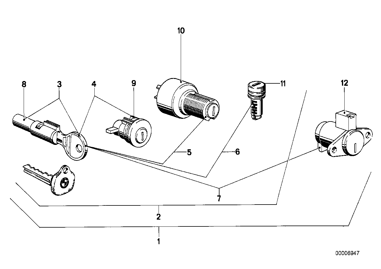 Set of locks