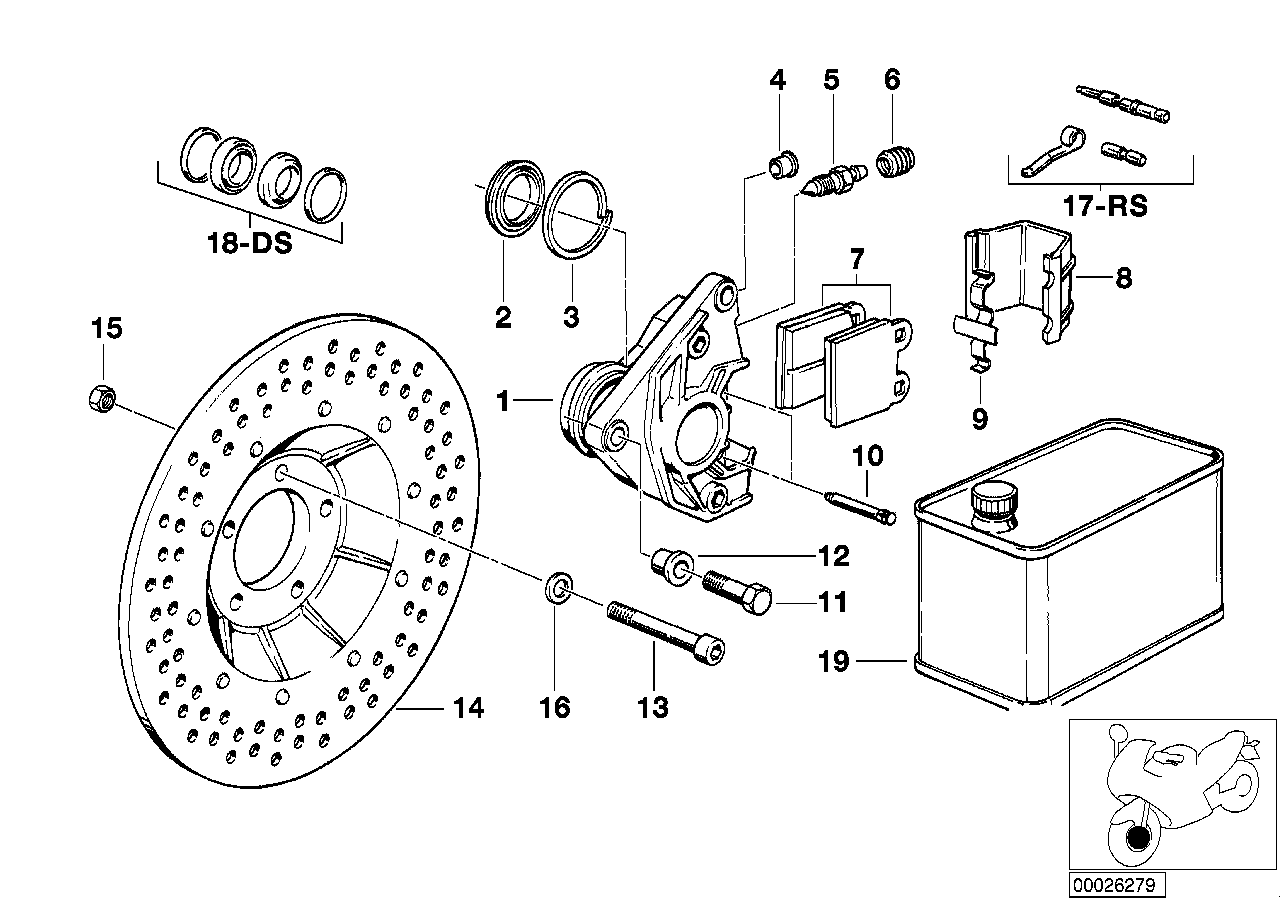 Front wheel brake