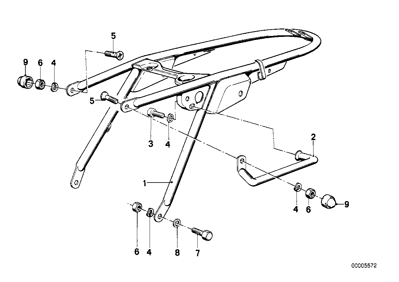 Rear frame