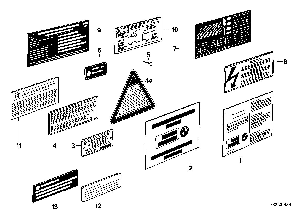 Type plate _ notice label