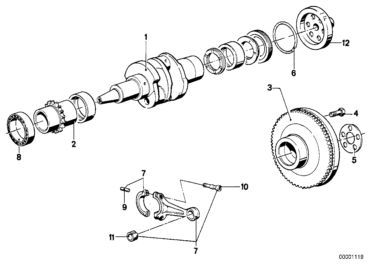 Crankshaft_connecting rod_mounting parts