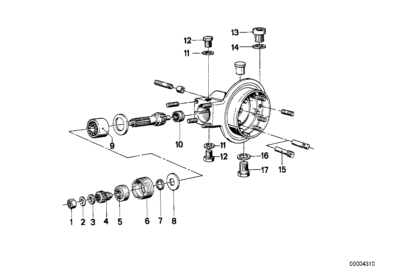 Differential-bevel gear inst.parts