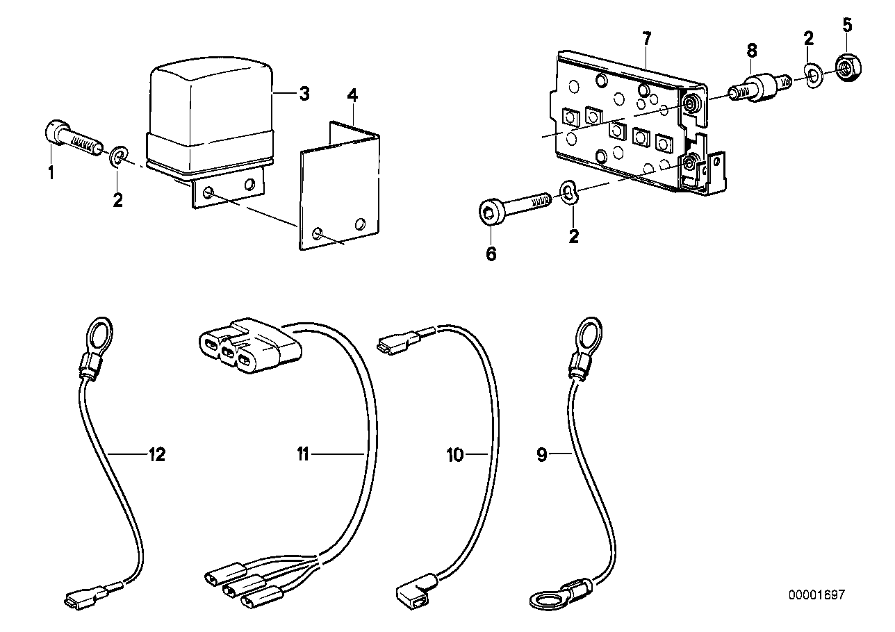 Alternator regulator, diode assy