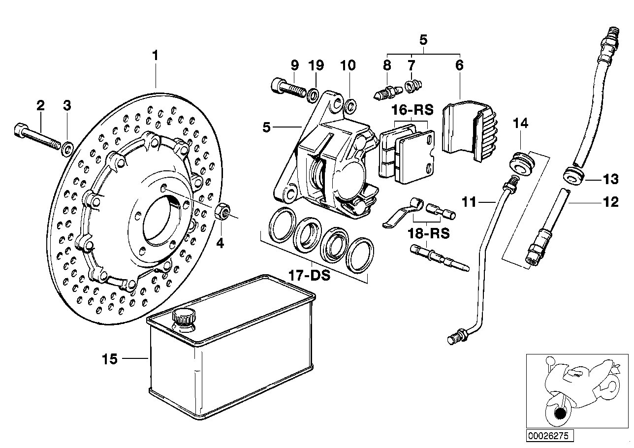 Front wheel brake