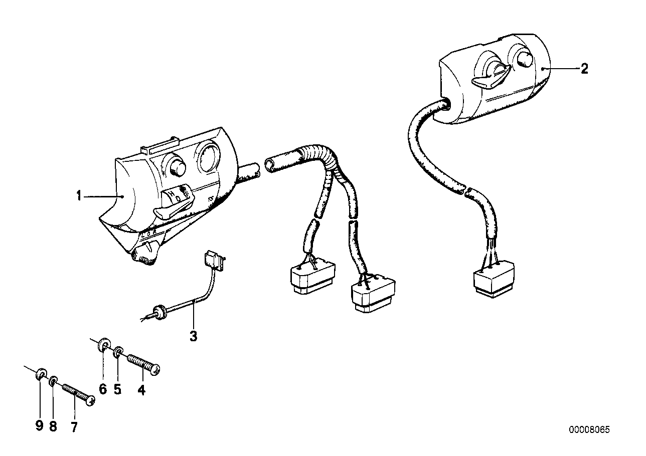 Combination switch at handlebar