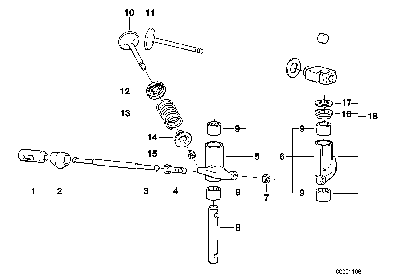 Timing gear - rocker arm_valves