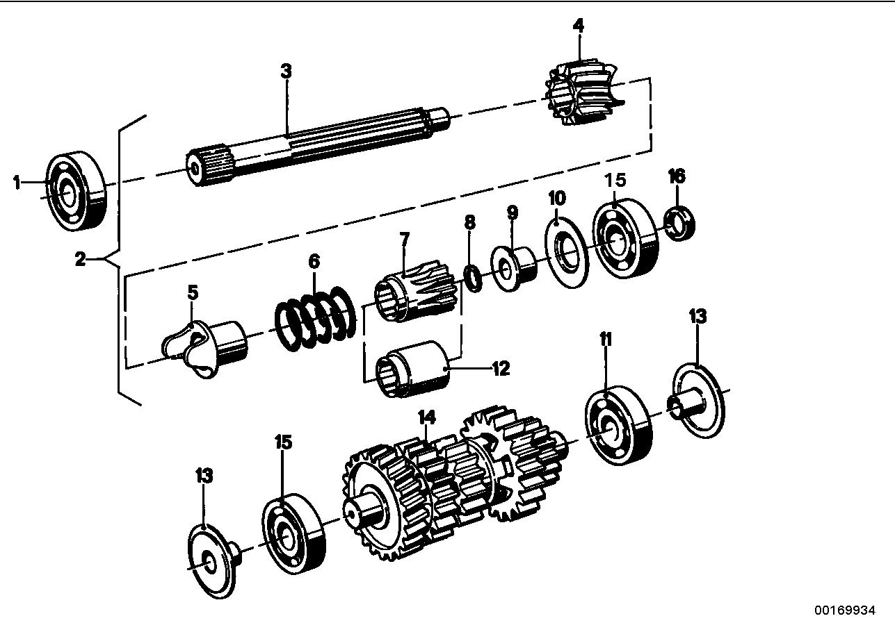 Drive shaft and intermediate shaft