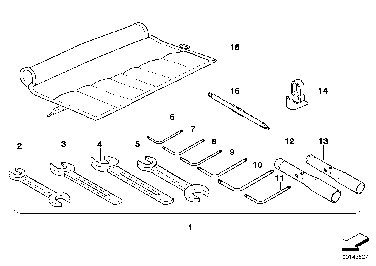 Car tool, supplementary kit