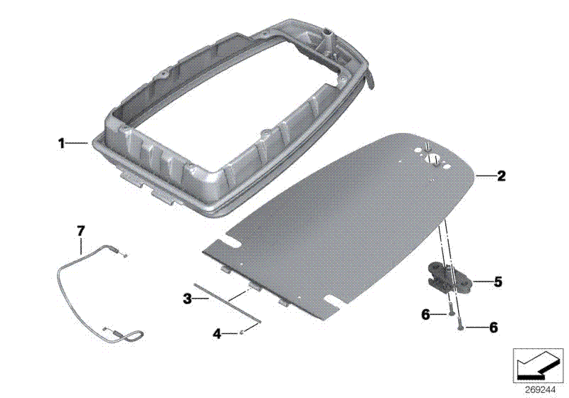 Mounting parts of radio telephone box