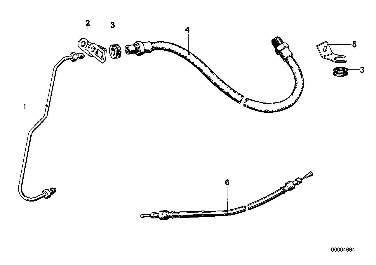 Front brake-brake pipe