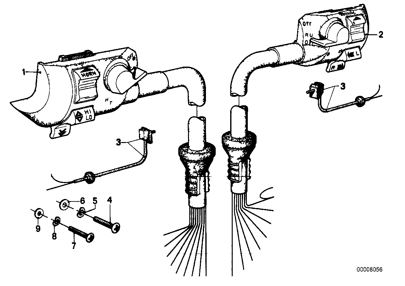 Combination switch at handlebar