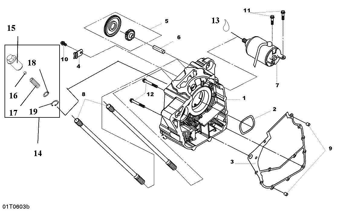 Right crankcase half