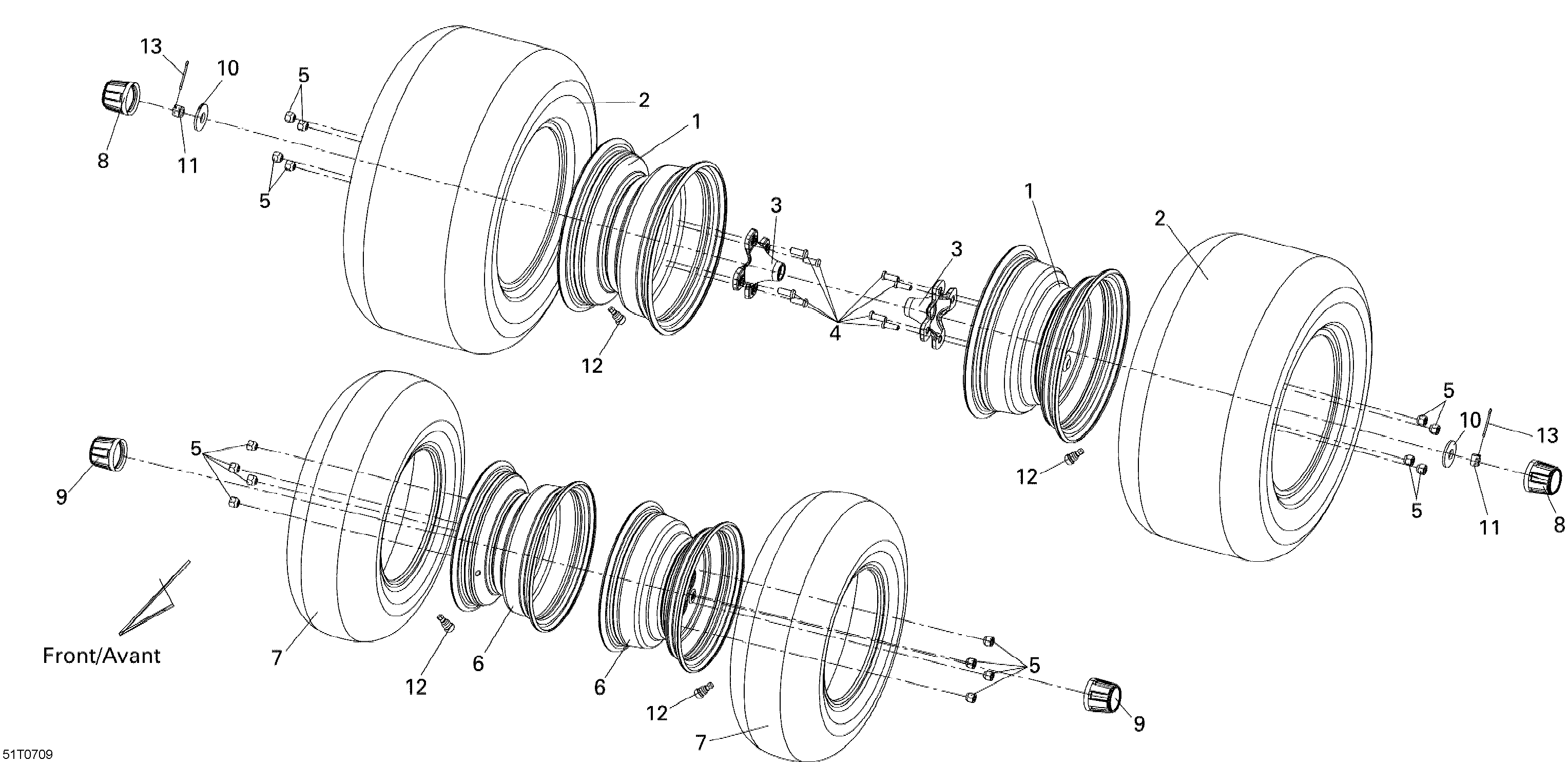 Wheels and tires