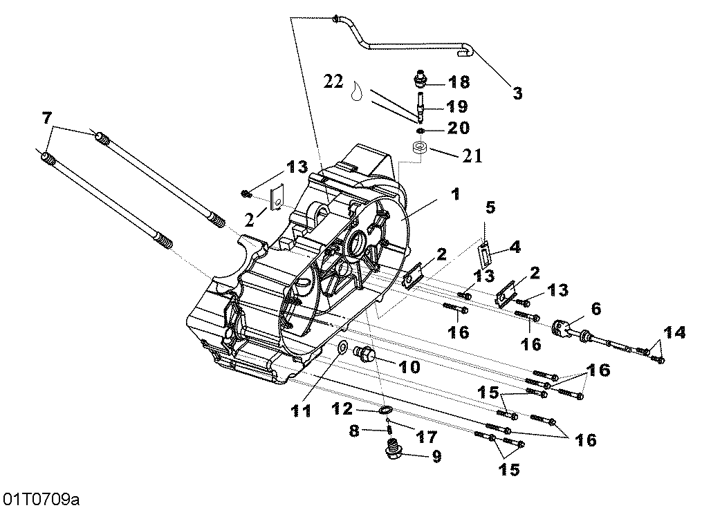 Left crankcase half