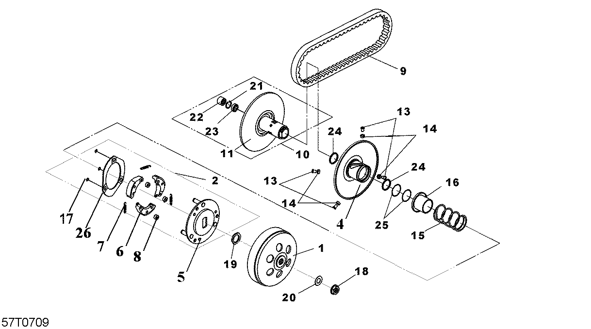 Driven pulley