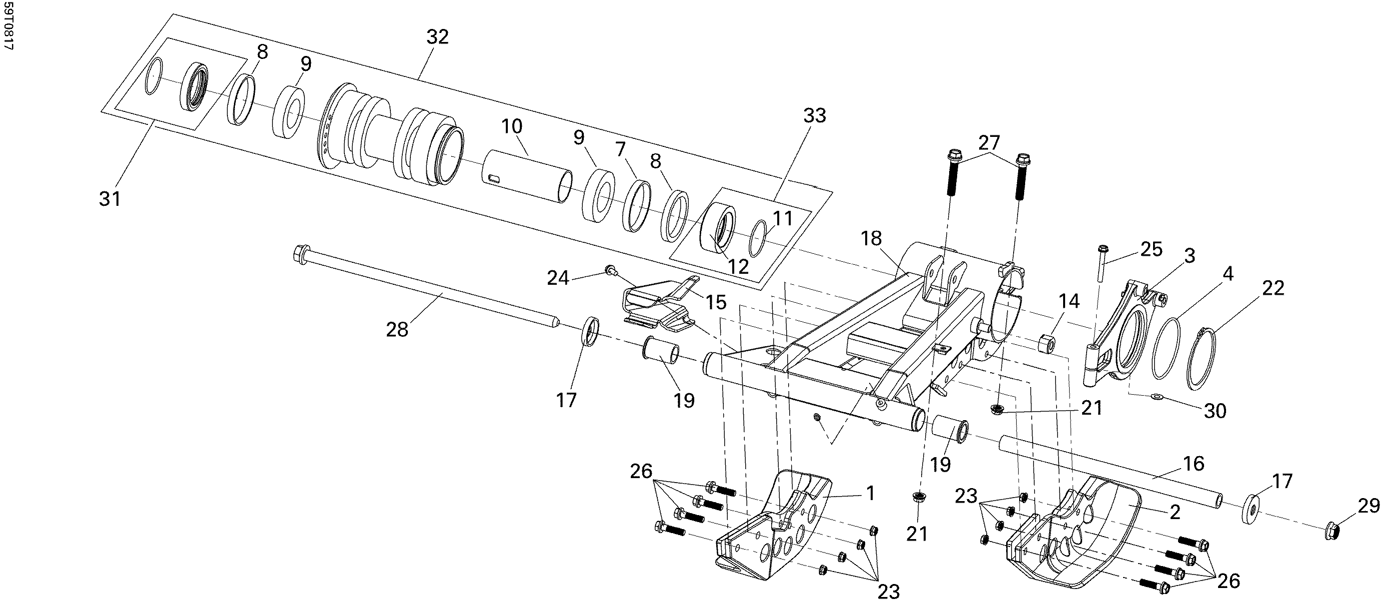 Rear swing arm